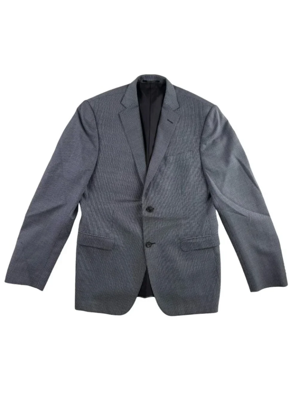 Z Zegna Men’s 100% Wool Blazer Jacket Blue/Gray Nailhead • 40R US | 50 EU